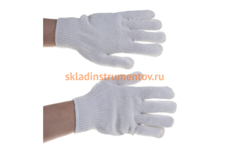 Трикотажные перчатки СИБРТЕХ, рисунок ПВХ гель Шахматный облив, оверлок, 67779