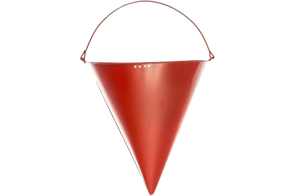 Конусное пожарное металлическое ведро, красное СПЕЦ ОГН-ВЕД001