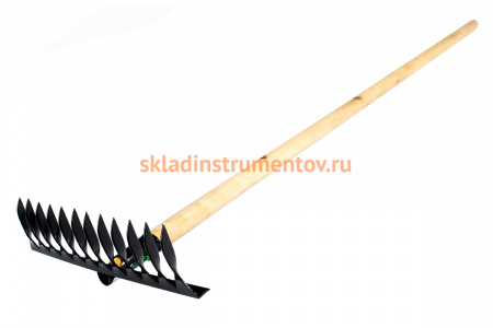 Витые грабли СИБРТЕХ 12 зубьев, 300 мм, с черенком 61744