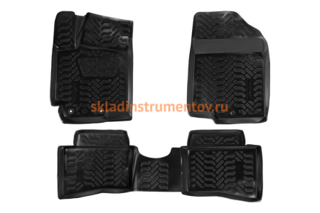 Ковры в салон Airline 3D с подпятником для Hyundai Solaris I 10-17 4 шт. ACM-PS-36