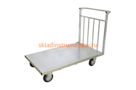 Тележка RUSKLAD платформенная усиленная, оцинкованная ТПУ Ц 10 (800х1800) d200мм усиленные Тележка RUSKLAD платформенная усиленная, оцинкованная ТПУ Ц 10 (800х1800) d200мм усиленные