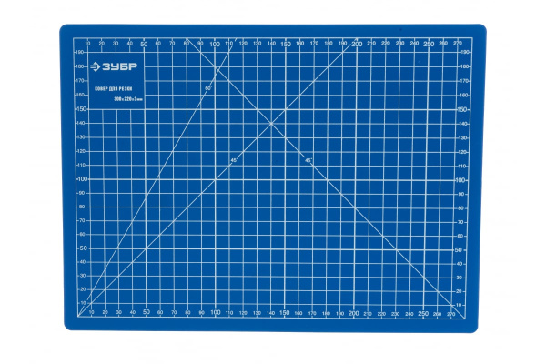 Непрорезаемый коврик Зубр Эксперт 3 мм цвет синий 300x220 мм 09903 Непрорезаемый коврик Зубр Эксперт 3 мм цвет синий 300x220 мм 09903