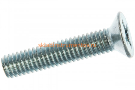 Винт ЗУБР DIN 965, M6 x 30 мм, 7 шт, кл. пр. 4.8, оцинкованный, 303116-06-030