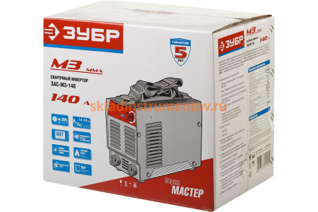 Инвертор 10-140 А, ММА ЗУБР ЗАС-М3-140 Инвертор 10-140 А, ММА ЗУБР ЗАС-М3-140