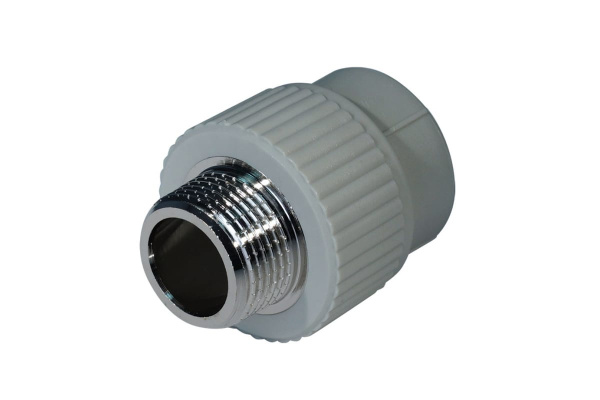 Комбинированная муфта Энкор PPRC ф 20 мм х 1/2 НР 50/200 серая 44070