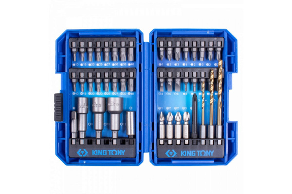 Набор 45 предметов для шуруповерта KING TONY 1045MR