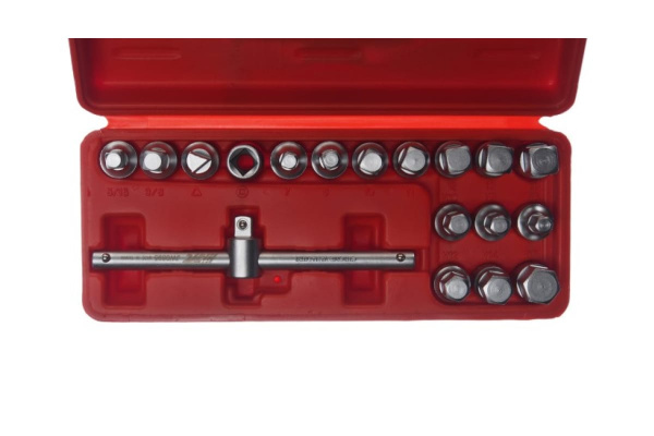 Набор головок для отворачивания масляных пробок, 18 пр. JTC JW0895