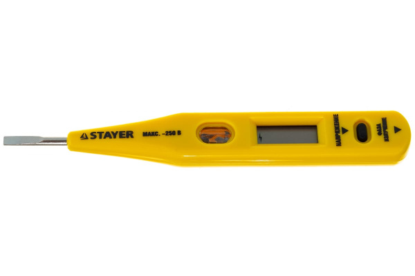 Цифровой тестер напряжения со световым индикатором 12-220В, 125мм STAYER MASTER 45290