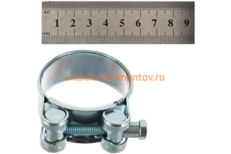 Металлические хомуты СИБРТЕХ, силовые, 44-47мм, ширина 22мм, шарнирный, W1, 2шт 47537