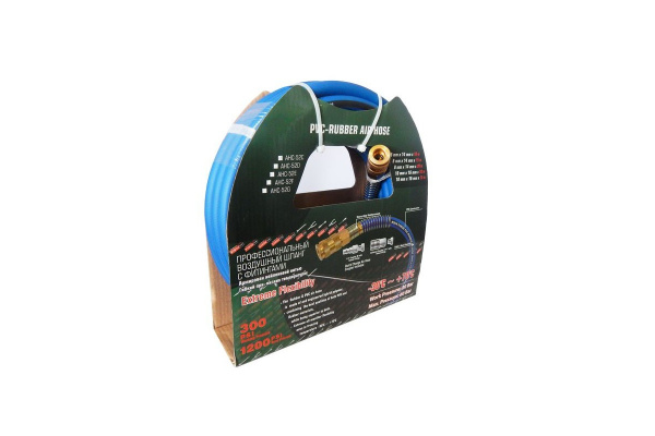 Воздушный ПВХ армированный шланг с фитингами ROCKFORCE 10*16мм*10м RF-AHC-52F