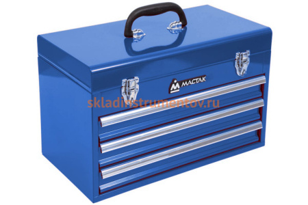 Инструментальный ящик с 3 полками МАСТАК синий 511-03380B