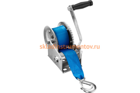 Ручная барабанная лебедка Зубр ПРОФЕССИОНАЛ ленточная 0,5т 8м 43115-0.5