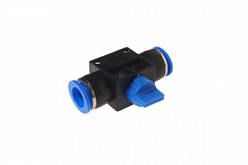 Фитинг для пластиковых трубок с краном (12х12 мм) ROCKFORCE RF-SHVFF12-12