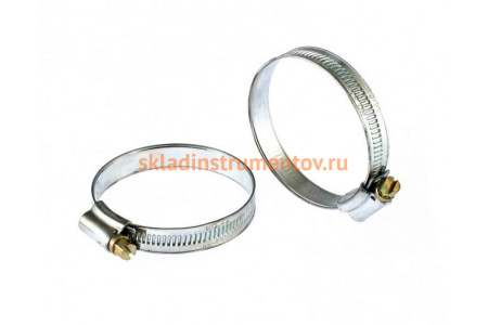 Металлические, червячные хомуты СИБРТЕХ 44-64мм, ширина 12мм, английский тип, W1, 2шт 47670