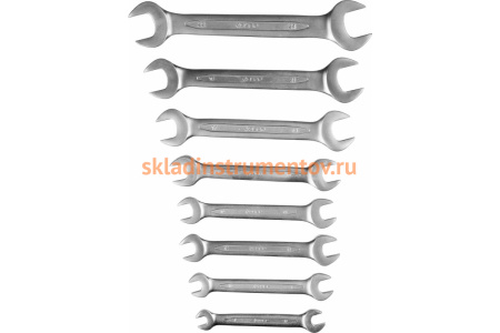 Набор рожковых гаечных ключей 8х24мм, 8шт Зубр ПРОФИ 27027-H8