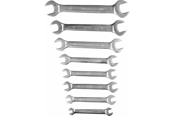 Набор рожковых гаечных ключей 8х24мм, 8шт Зубр ПРОФИ 27027-H8