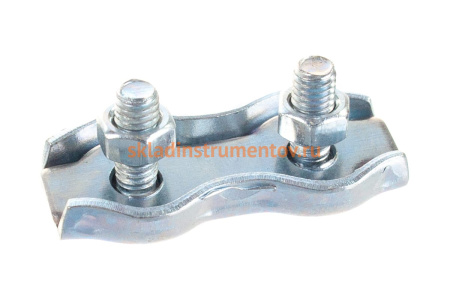 Зажим троса двойной, оцинкованный (50 шт; 4 мм; ТФ5) Зубр 4-304445-04 Зажим троса двойной, оцинкованный (50 шт; 4 мм; ТФ5) Зубр 4-304445-04