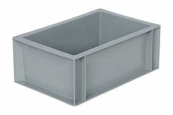 Ящик Тара.ру п/п 300х200х120 сплошной, без ручек, гладкое дно, серый B-3211