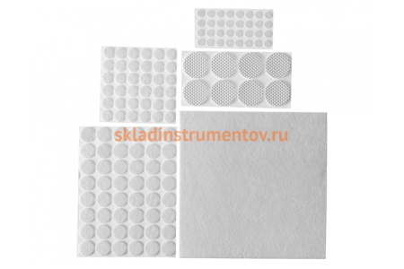 Набор самоклеящихся накладок на мебельные ножки Stayer COMFORT 125шт белые 40917-H125