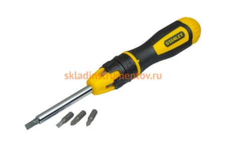 Отвертка с храповым механизмом в комплекте с 20-тью вставками Stanley Multibit STHT0-62574 0-62-574