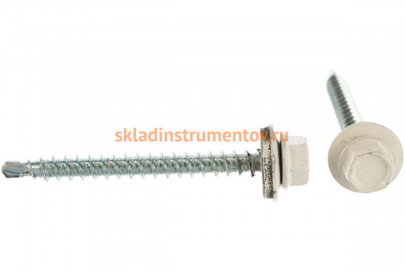 Кровельные саморезы СКД ЗУБР, RAL 9003 белый, 50 x 4.8 мм, 250 шт, 4-300315-48-050-9003