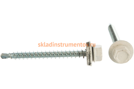 Кровельные саморезы СКД ЗУБР, RAL 9003 белый, 50 x 4.8 мм, 250 шт, 4-300315-48-050-9003