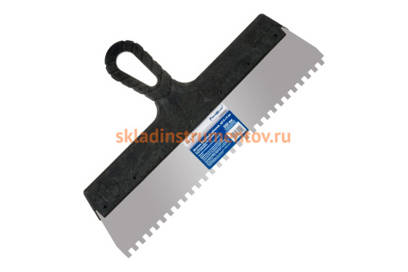 Фасадный зубчатый шпатель (350 мм, зуб 6x6 мм) РемоКолор 12-1-350