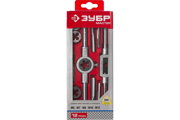 Набор с металлорежущим инструментом 12 предметов (М6-М12) Зубр 28121-H12