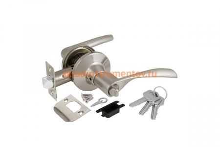 Ручка защелка AJAX 6010 SN-E кл./фик. мат. никель 39521