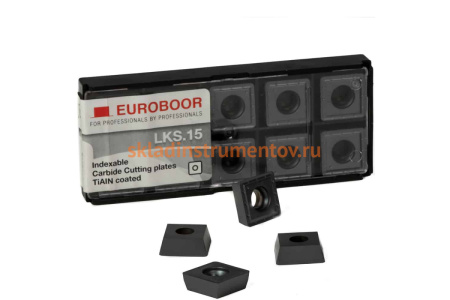 Комплект сменных режущих пластин для фаскоснимателей B60 и B60S 10 шт. EUROBOOR LKS.15