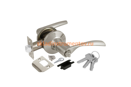 Ручка защелка AJAX 6010 SN-E кл./фик. мат. никель 39521