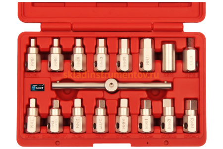 Набор квадратов (головок) для сливных (масляных) пробок AIST 17 предметов 67316520 00-00009615