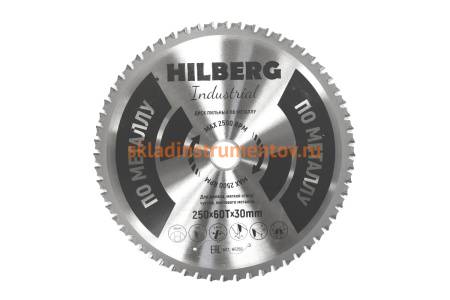 Диск пильный Industrial Металл (250х30 мм; 60Т) Hilberg HF250 Диск пильный Industrial Металл (250х30 мм; 60Т) Hilberg HF250
