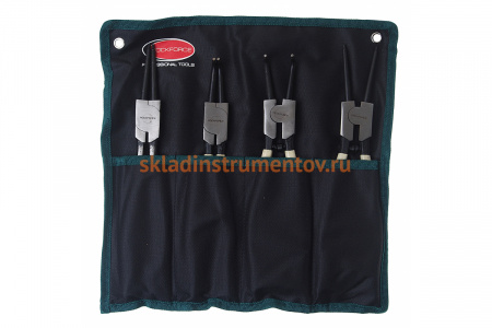 Набор съемников стопорных колец на полотне ROCKFORCE 4 пр, L-280мм RF-60411A