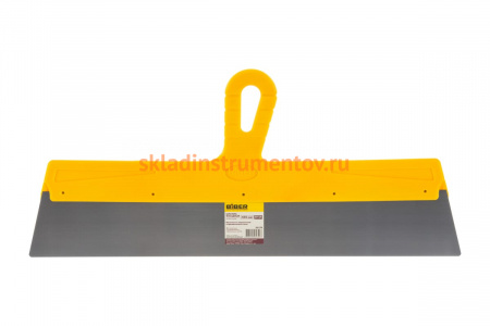 Фасадный шпатель (450 мм, нержавеющая сталь, желтая ручка) Biber МАСТЕР 35179 тов-176006