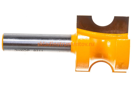 Фреза кромочная полустержневая (25,5х22х54 мм; хвостовик 8 мм; R4,8) Энкор 9311