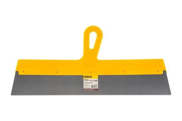 Фасадный шпатель (450 мм, нержавеющая сталь, желтая ручка) Biber МАСТЕР 35179 тов-176006