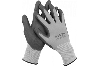 Перчатки для точных работ с полиуретановым покрытием Зубр МАСТЕР размер XL/10 11275-XL