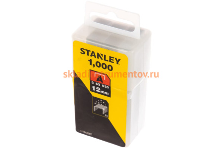 Скоба для степлера (12 мм; тип А(53); 1000 шт.) Stanley 1-TRA208T