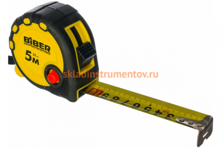 Рулетка (обрезиненный корпус, 5 м х 25 мм) Biber STANDART 40093 тов-173012