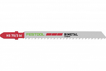 Пилки для лобзика HS 75/3 BI по пластику 5 шт. FESTOOL 204336