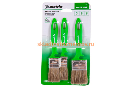Набор кистей «Работы по дереву» 25мм, 35мм, 50мм MATRIX Color Line 83379