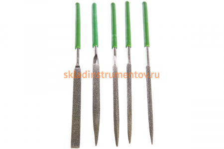 Набор алмазных надфилей 140х70х3, 5шт СИБРТЕХ 158337