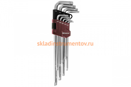 Набор торцевых удлиненных TORX ключей Thorvik TKL9S Т10-T50, 9 предметов 53130