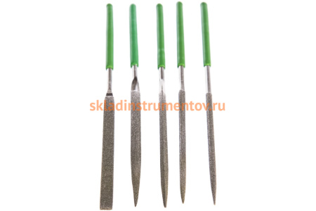 Набор алмазных надфилей 140х70х3, 5шт СИБРТЕХ 158337