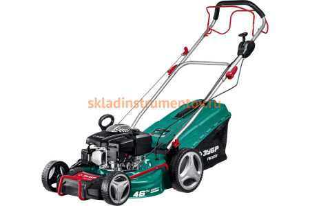 Самоходная бензиновая газонокосилка ЗУБР 460 мм, 4.5 л.с. ГБС-460