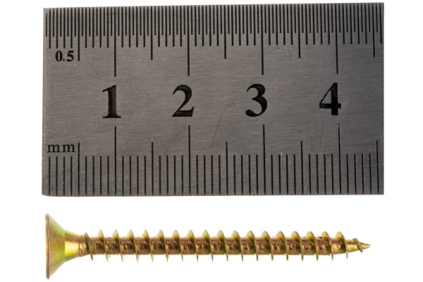 Универсальные саморезы СУ-Ж ЗУБР, 45 х 4.5 мм, 25 шт, желтый цинк, 300396-45-045