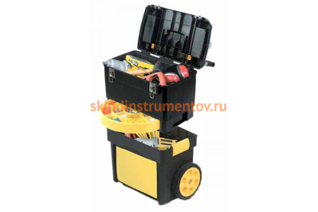 Ящик с колесами Mobile Work Center 2 in 1 двухсекционный (47х29.8х61.9 см) Stanley 1-93-937 Ящик с колесами Mobile Work Center 2 in 1 двухсекционный (47х29.8х61.9 см) Stanley 1-93-937
