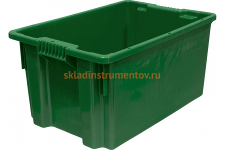 Ящик Тара.ру п/э 600х400х300 сплошной, зелёный 05433