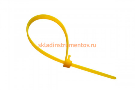 Нейлоновые хомуты РемоКолор желтые многоразовые 200 х 7,2 мм, 50 47-5-200